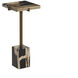 Nisha 25 X 11.25 inch Black / Black / Antique Brass End Table